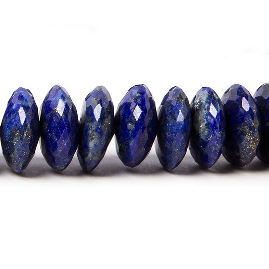 11 - 13mm Lapis Lazuli German Faceted Rondelle Beads 16 inch 83 pieces