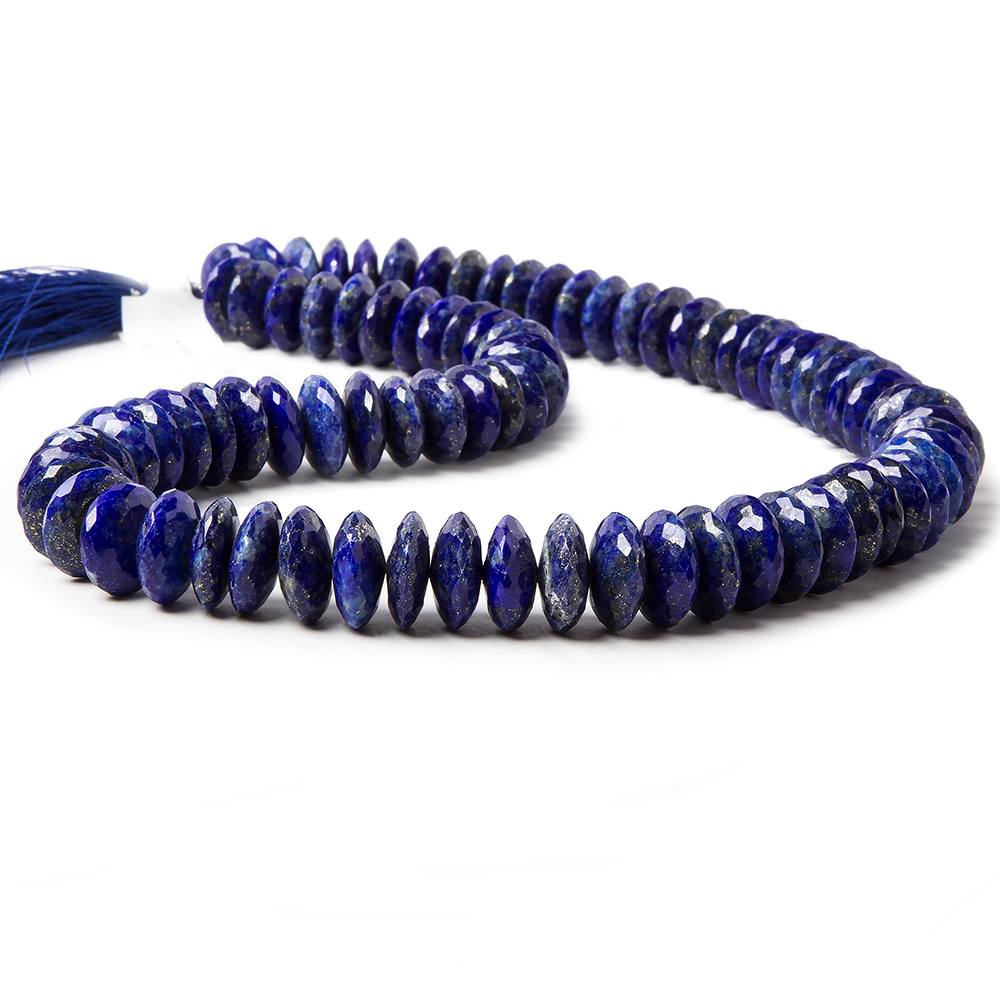 11 - 13mm Lapis Lazuli German Faceted Rondelle Beads 16 inch 83 pieces