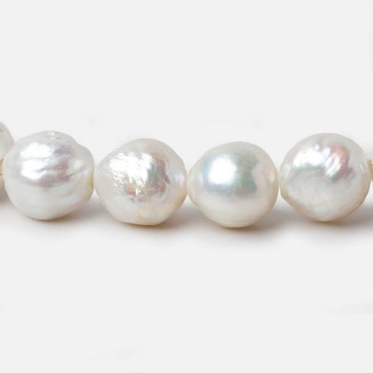 11-13mm Off White Baroque Large Hole pearls 8 inch 14 pieces