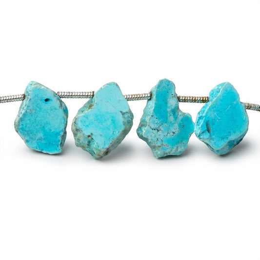 11-13mm Sleeping Beauty Turquoise Slice Beads 8 inch 17 pieces