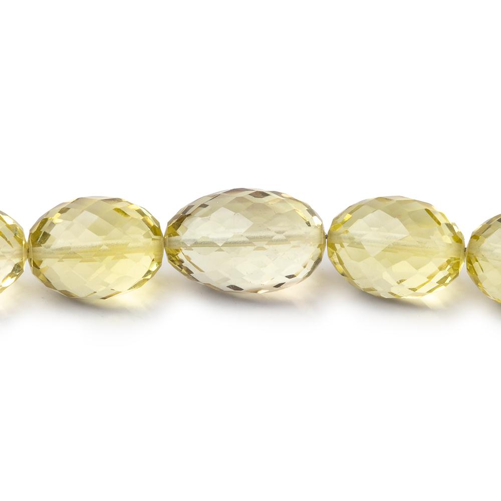 11-14mm Lemon Quartz Faceted Olive Beads 9 inch 18 pieces