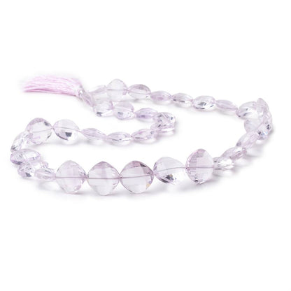 11-14mm Pink Amethyst Faceted Pillow Beads 18 inch 34 pieces