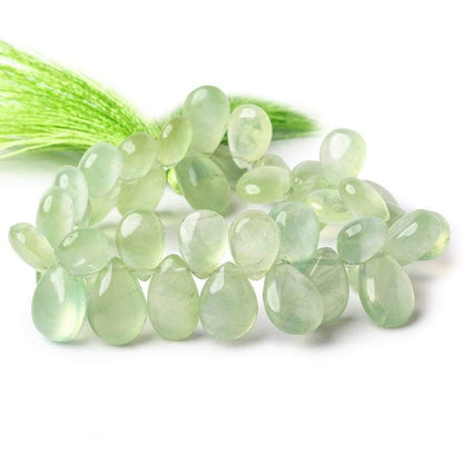11-15mm Green Prehnite Plain Pear Beads 8 inch 40 pieces