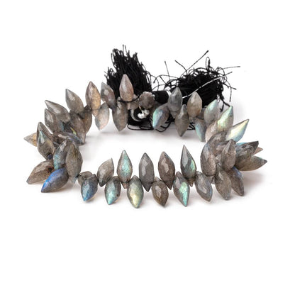 11-15mm Labradorite Faceted Marquise Beads 8 Inch 59 pieces