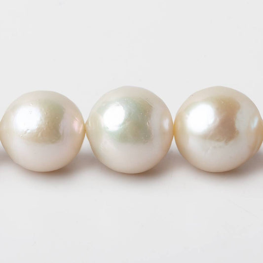 11-15mm Off White Round Freshwater Pearls A Grade 29 beads 16 inch