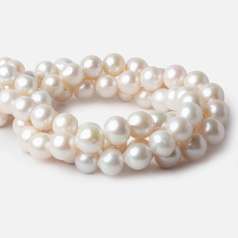 11-15mm Off White Round Freshwater Pearls A Grade 29 beads 16 inch