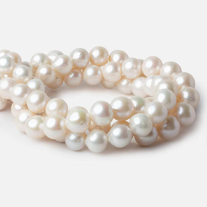 11-15mm Off White Round Freshwater Pearls A Grade 29 beads 16 inch