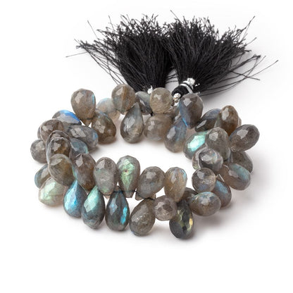 11-17mm Labradorite Faceted Tear Drop Beads 8 inch 48 pieces
