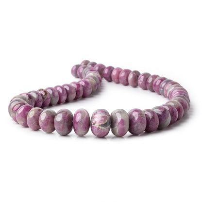 11-17mm Ruby in Marble Matrix Plain Rondelles 16.5 inch 49 Beads 1mm Hole