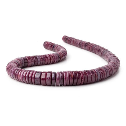 11-18mm Indian Ruby Plain Heishi Beads 20 inch 140 pieces AA