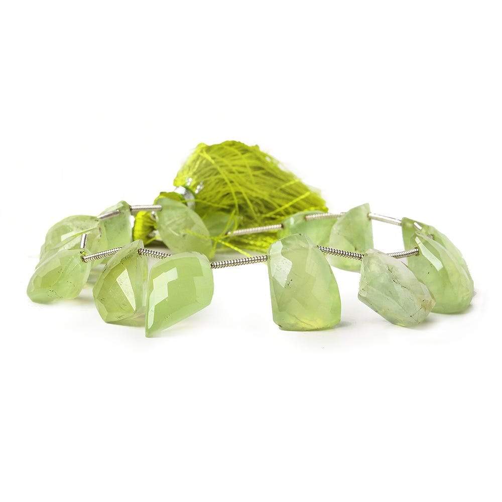 11-21mm Prehnite Top Drill Freeshape Beads 8.5 inch 15 pieces