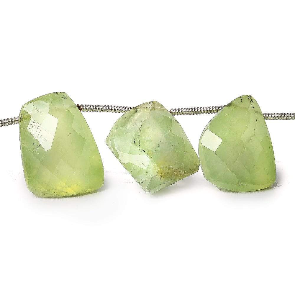 11-21mm Prehnite Top Drill Freeshape Beads 8.5 inch 15 pieces