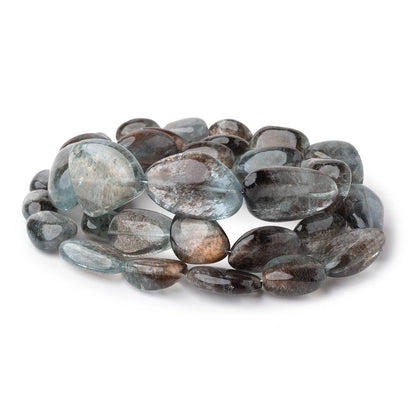 11-24mm Copper Moss Aquamarine Plain Nugget 23 inch 36 Beads AAA