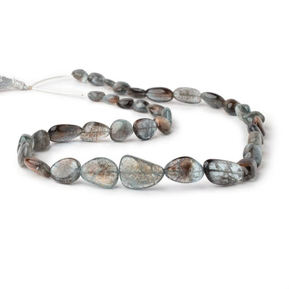 11-24mm Copper Moss Aquamarine Plain Nugget 23 inch 36 Beads AAA