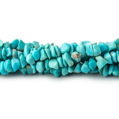3-5mm Persian Turquoise plain nugget chip beads 14 inch 170 pieces