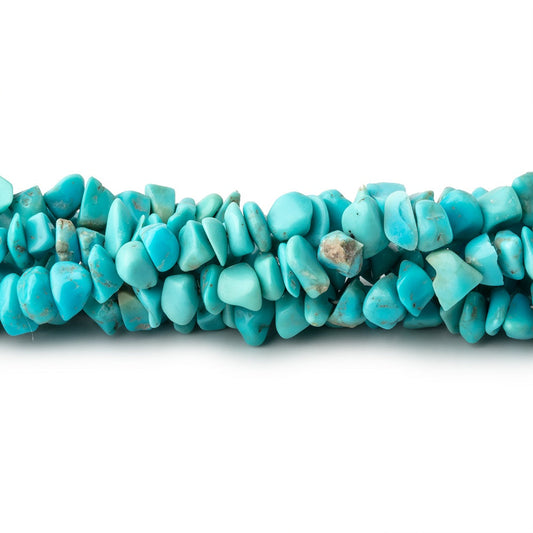 3-5mm Persian Turquoise plain nugget chip beads 14 inch 170 pieces
