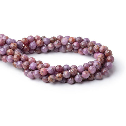 7.5mm Ruby faceted round beads 15.5 inch 50 pieces