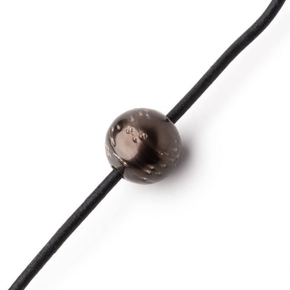 11.5-12mm Peacock Tahitian 2.5mm Large Hole Saltwater Focal Beads 1 piece