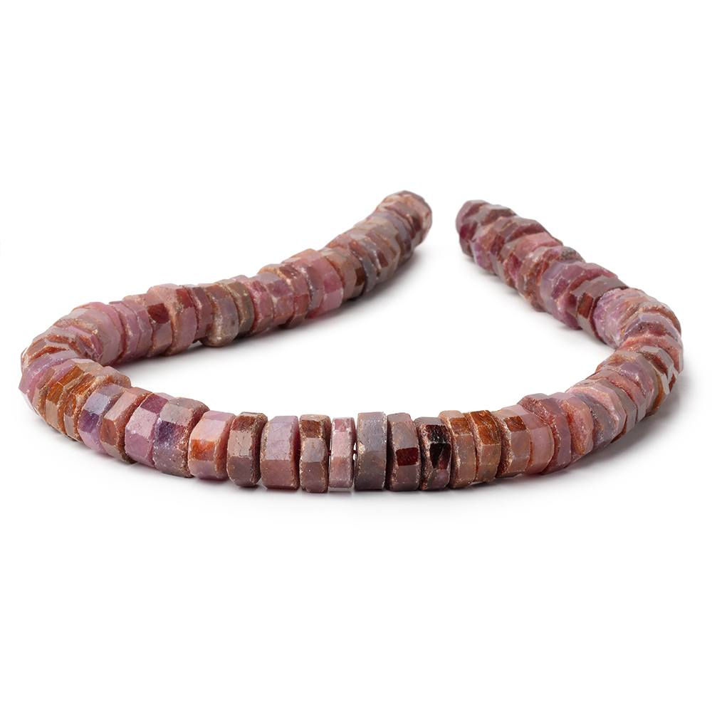 11.5-14mm Ruby Natural Crystal Heishi Beads 16 inch 80 pieces