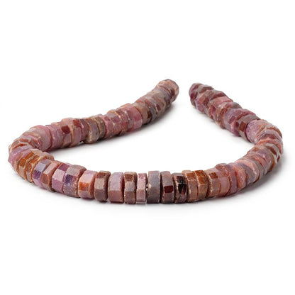 11.5-14mm Ruby Natural Crystal Heishi Beads 16 inch 80 pieces