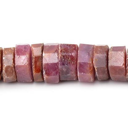 11.5-14mm Ruby Natural Crystal Heishi Beads 16 inch 80 pieces