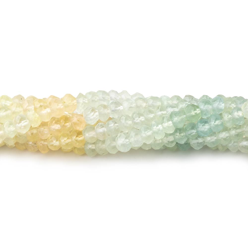 3.5mm Prehnite Faceted Rondelle Beads 14 inch 122 Pieces