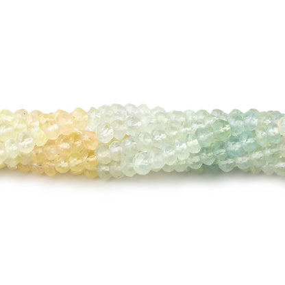 3.5mm Prehnite Faceted Rondelle Beads 14 inch 122 Pieces