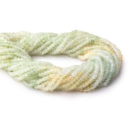 3.5mm Prehnite Faceted Rondelle Beads 14 inch 122 Pieces