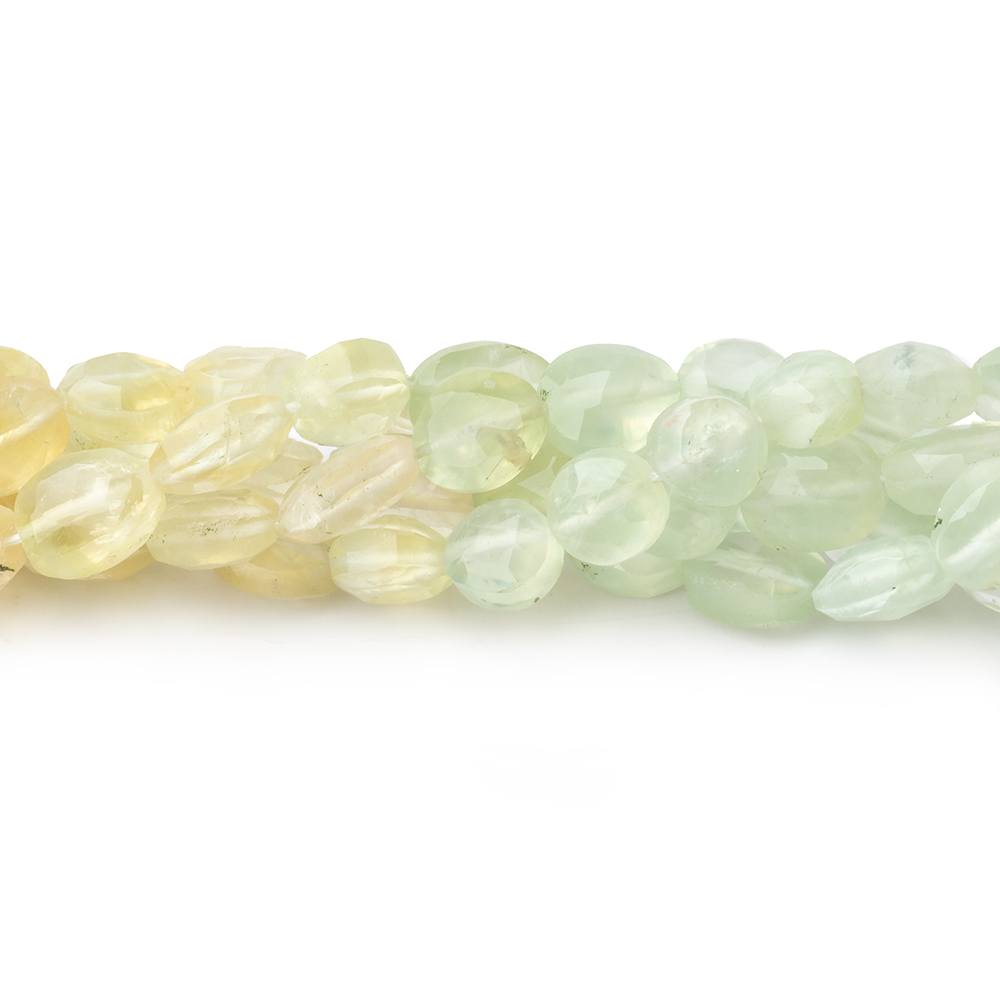 7-9mm Shaded Prehnite Faceted Oval Beads 14.5 inch  42 pieces