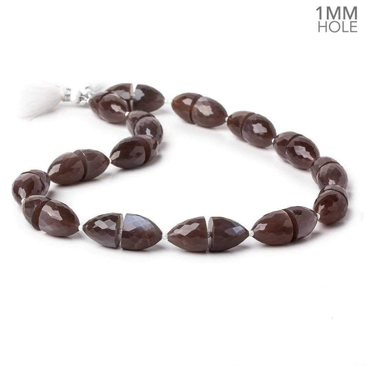 Chocolate Moonstone Faceted Cones 30 beads 15.5 inch AA