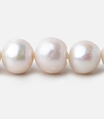 11.5x11.5-14.5x14mm White Rose' Baroque Freshwater Pearl Beads 16.5 inch 33 pcs