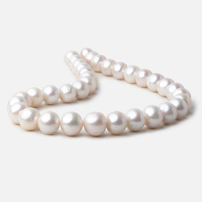 11.5x11.5-14.5x14mm White Rose' Baroque Freshwater Pearl Beads 16.5 inch 33 pcs