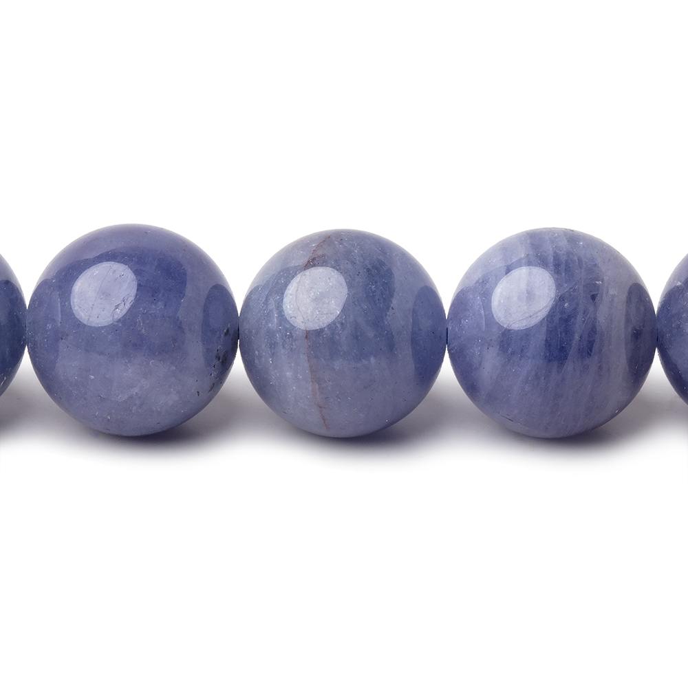 11.7mm Tanzanite Plain Round Beads 15 inch 33 pieces AA