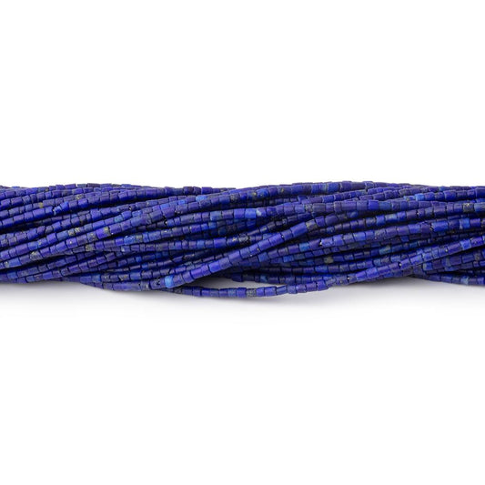 1mm Lapis Lazuli Micro-Plain Tube Beads 15 inches AA Grade