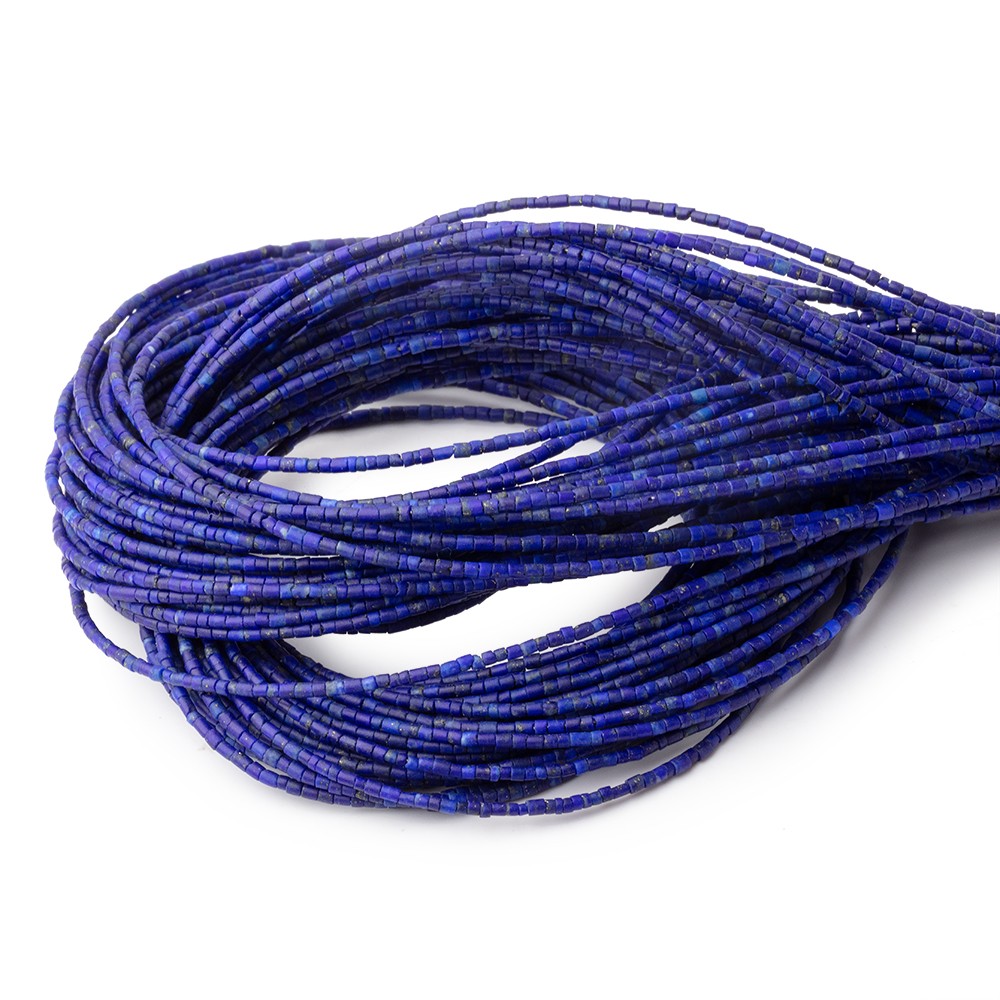 1mm Lapis Lazuli Micro-Plain Tube Beads 15 inches AA Grade