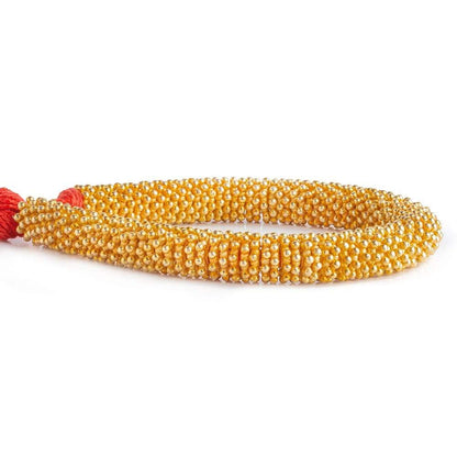 11mm 22kt Gold plated Daisy Spacer Beads 8 inch 100 pieces