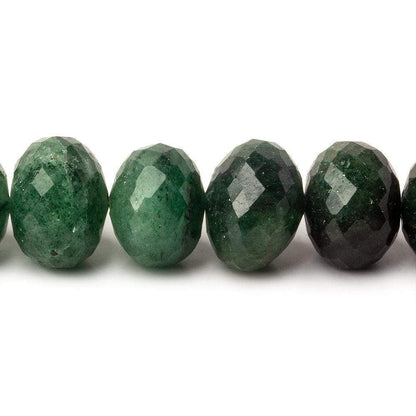 13mm Aventurine Faceted Rondelle Beads 8 inch 23 pieces