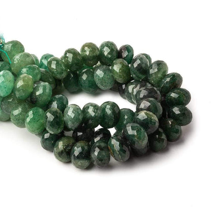 13mm Aventurine Faceted Rondelle Beads 8 inch 23 pieces