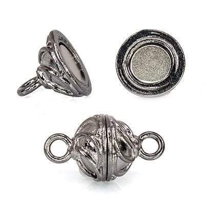 11mm Black Gold plated Copper Magnetic Clasp 1 piece