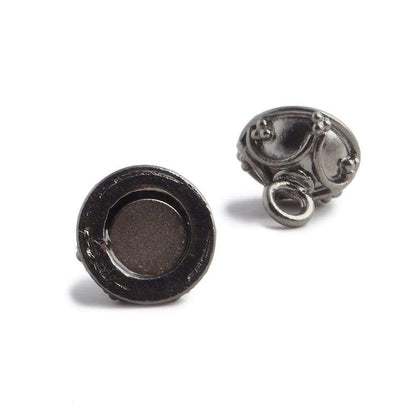 11mm Black Gold plated Copper Magnetic Clasp Roman Arch 1 piece