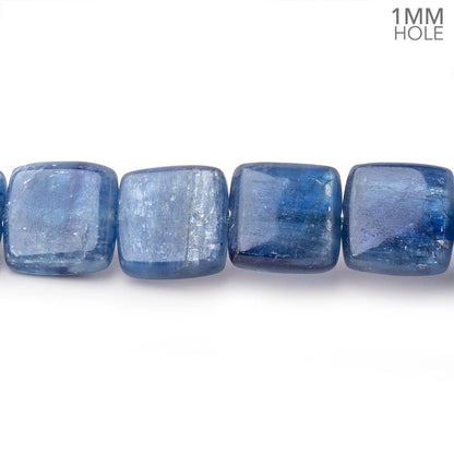 11.5mm Ceylon Blue Kyanite Plain Pillow Beads 15.5 inch 36 pieces 1mm Hole