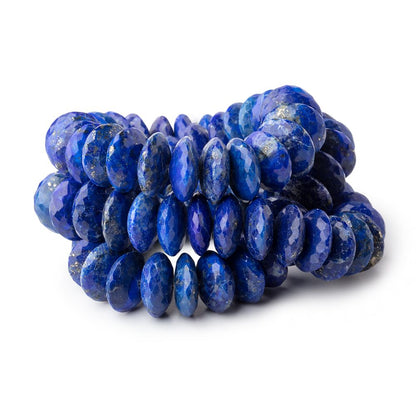 10mm Lapis Lazuli German Faceted Rondelle Beads 16 inch 95 pieces AAA