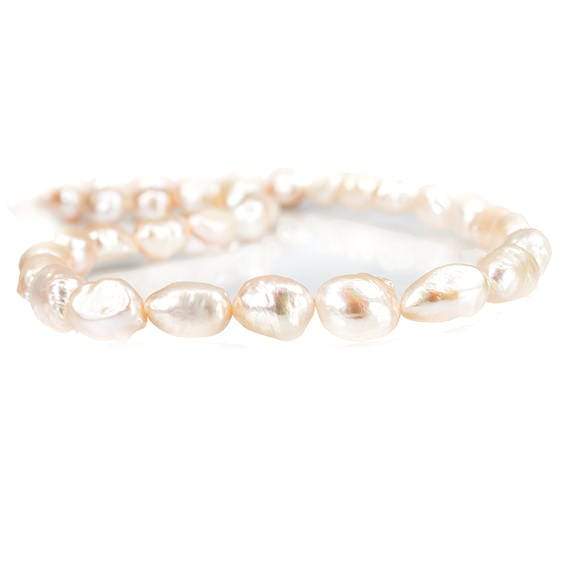 11mm Peach Straight Drilled Baroque Pearls