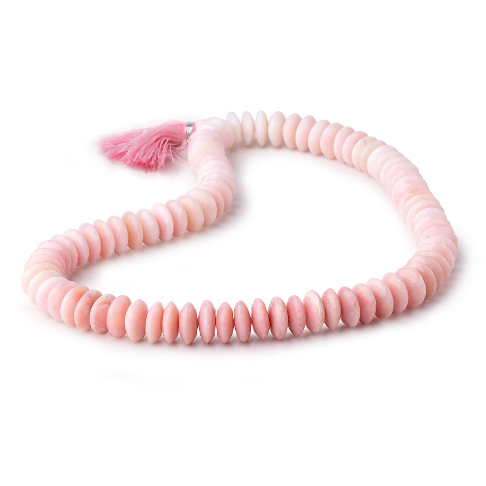 11mm Pink Peruvian Opal German faceted rondelles 16 inch 81 beads AAA