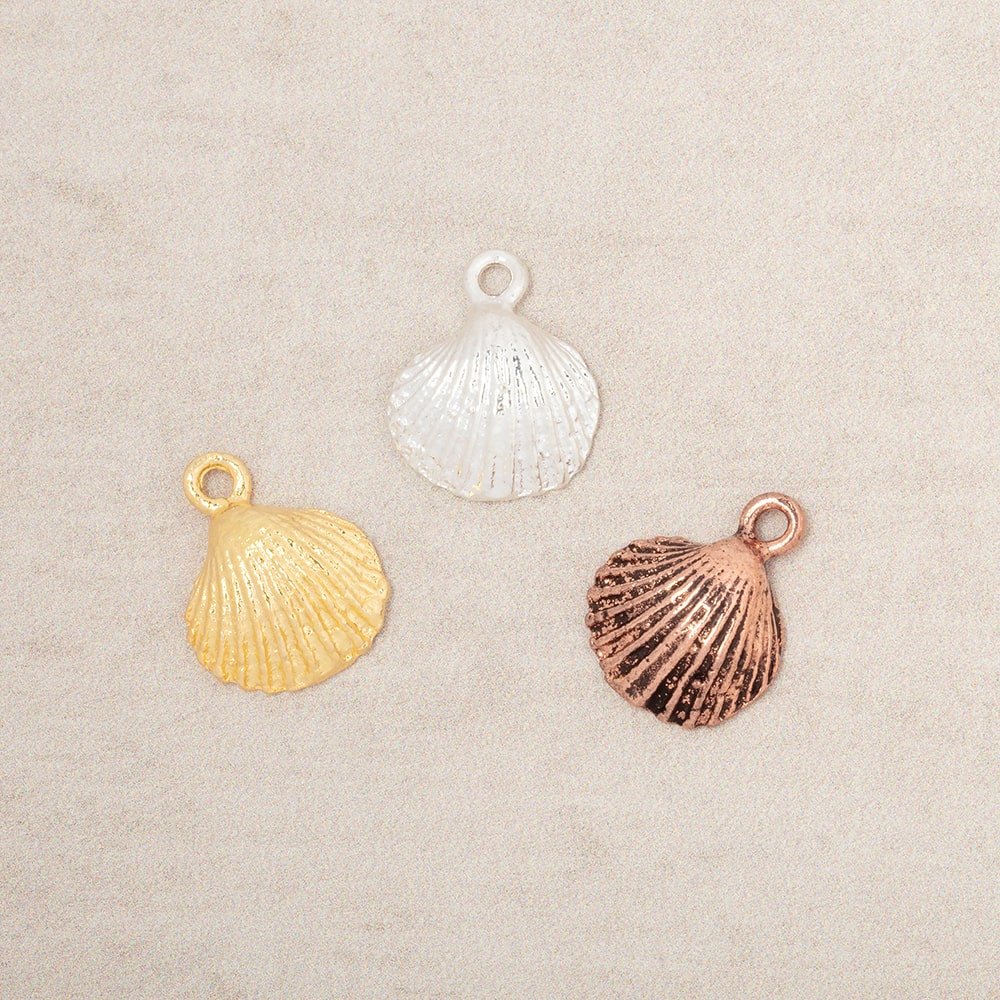 11mm Seashell Pendant Charm Set of 4 pieces