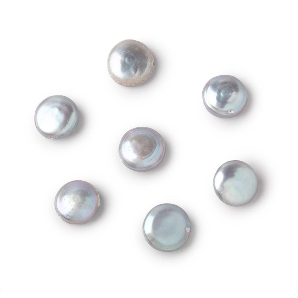11mm Silver Coin Freshwater Pearl Focal 1 piece