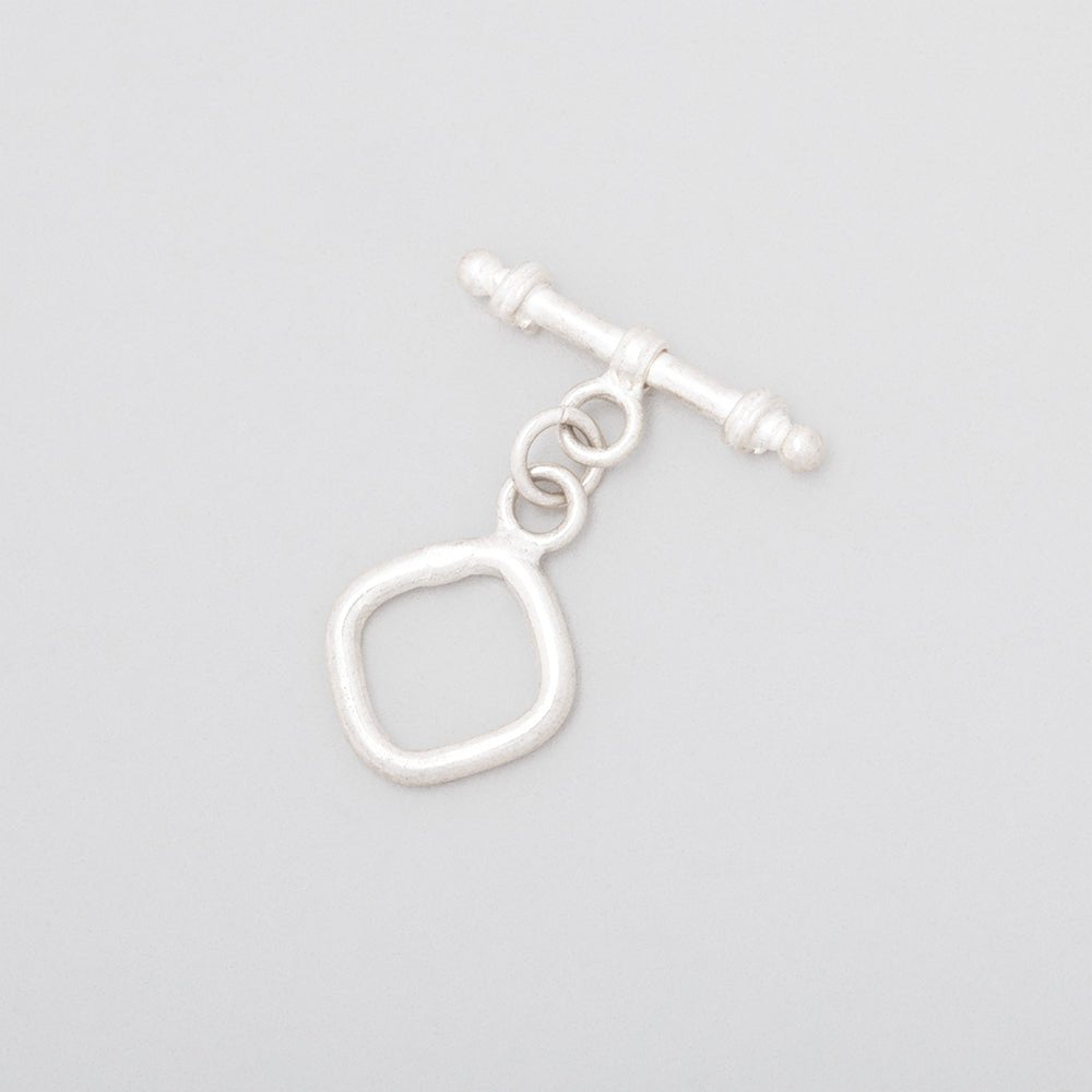 11mm Sterling Silver Toggle Plain Diamond Design 1 piece