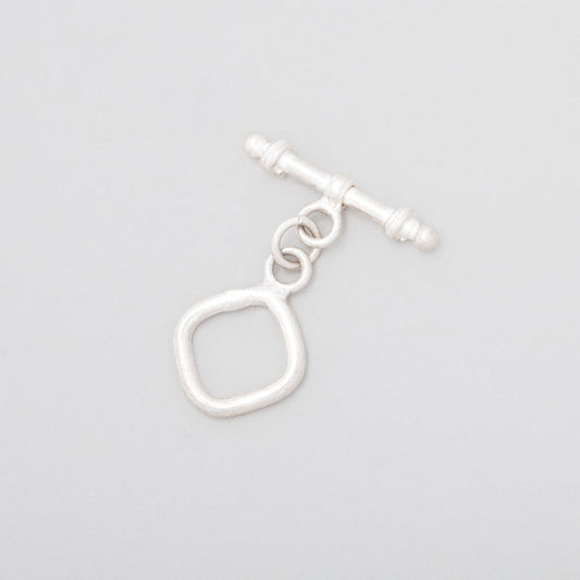 11mm Sterling Silver Toggle Plain Diamond Design 1 piece
