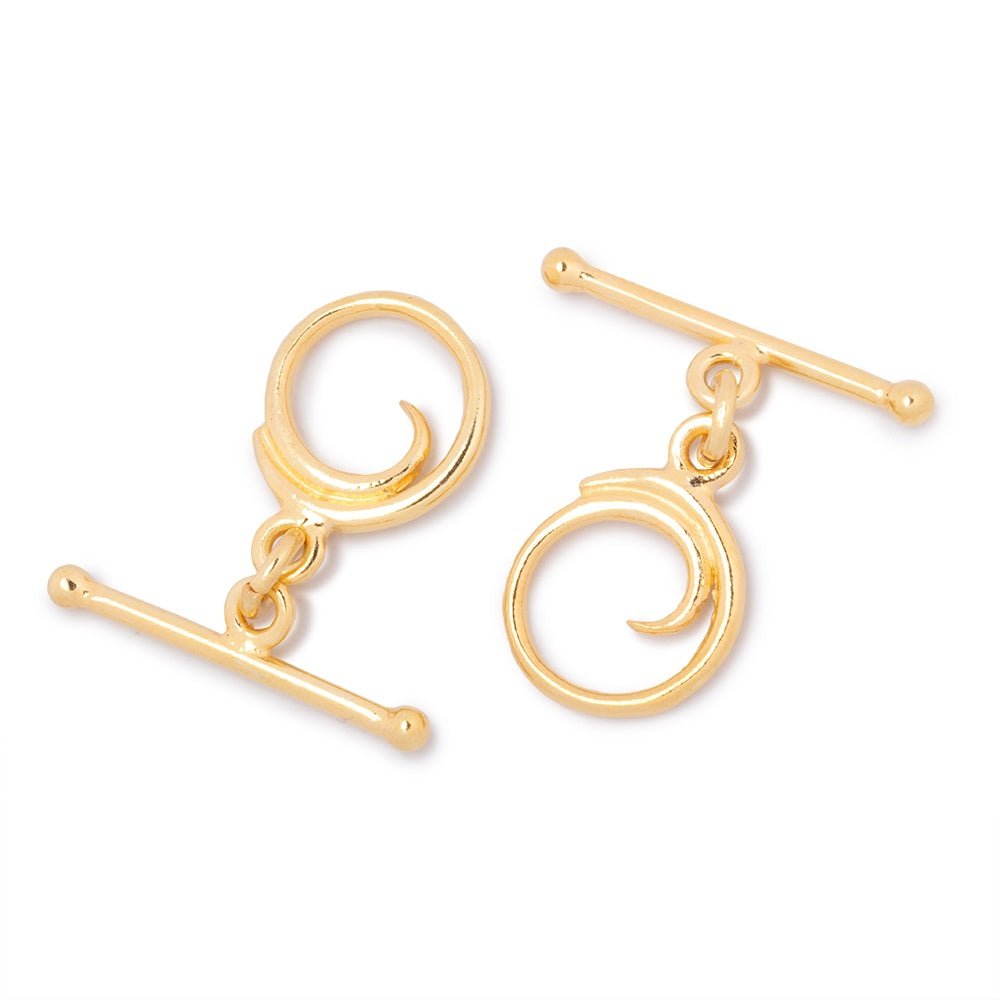 11mm Vermeil Toggle Swirl Design 1 piece