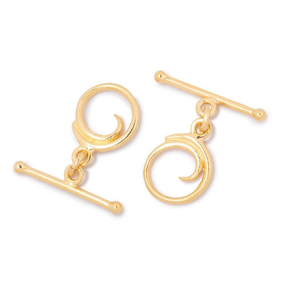 11mm Vermeil Toggle Swirl Design 1 piece